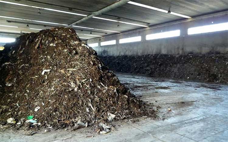 un sito di compostaggio