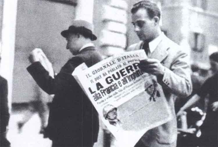 guerra titoli giornale