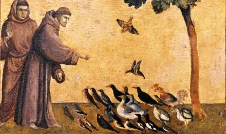 San Francesco predica agli uccelli