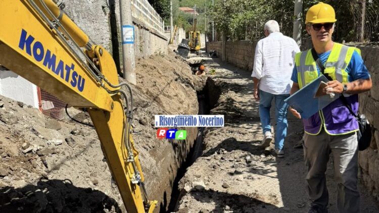 Nocera Inferiore, in fase avanzata i lavori alla rete fognaria di via Ariosto
