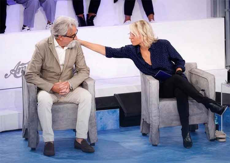 Beppe Vessicchio con Maria De Filippi