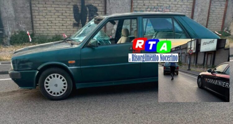 Nocera, incidente stradale in via Atzori: un ferito