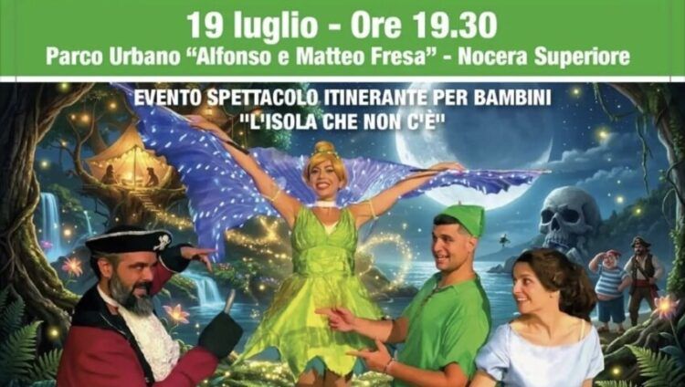 Nocera Superiore, stasera “L’isola che non c’è” al Parco Urbano