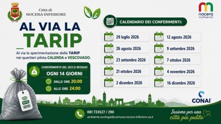 TARIP a Nocera Inferiore, al via il test operativo sul territorio